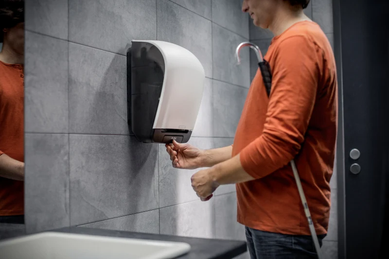 System White - Dispenser autocut (matic) pentru prosoape role - 90045 3