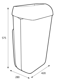 Coș gunoi cu capac pentru pungă 50 L - 91912 3