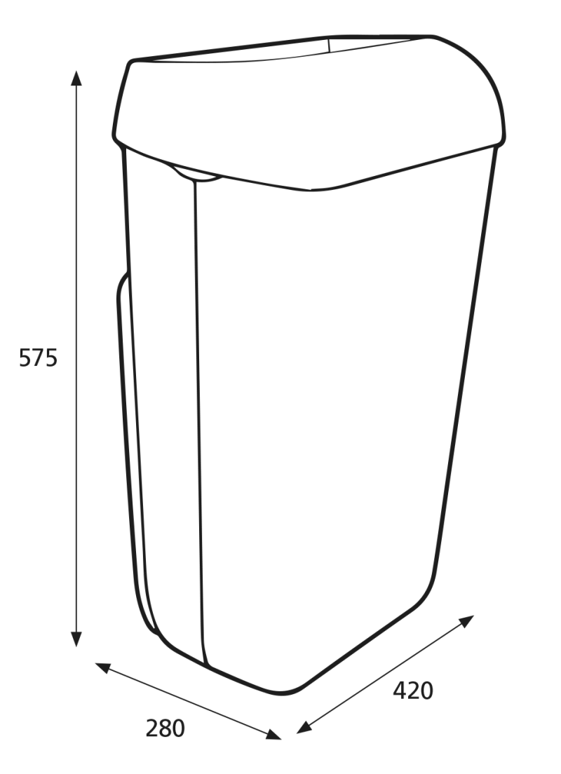 Coș gunoi cu capac pentru pungă 50 L - 91912 3