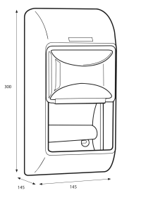 2-Roll Black - Dispenser cu val pentru hîrtie igienică - 104452 3