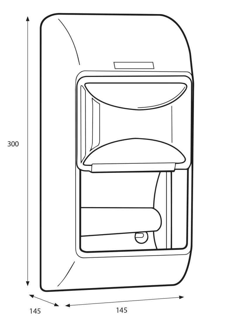 2-Roll Black - Dispenser cu val pentru hîrtie igienică - 104452 3